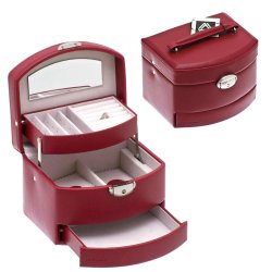 Rdt Davidts smykkeskrin bent med spejl og rum