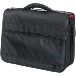 Bagside af Davidts dokumentmappe sort 15 tommer med lynlslomme