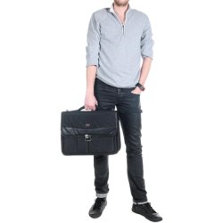 Davidts dokumentmappe sort 15 tommer bret af model