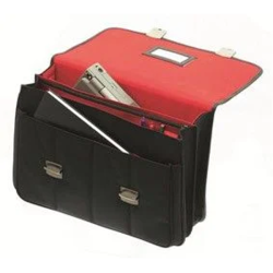 Davidts dokumentmappe Monte Carlo 17 tommer sort – rummeligt interir til laptop og dokumenter