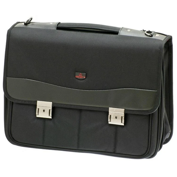 Davidts dokumentmappe Monte Carlo 17 tommer sort – forside med lukning