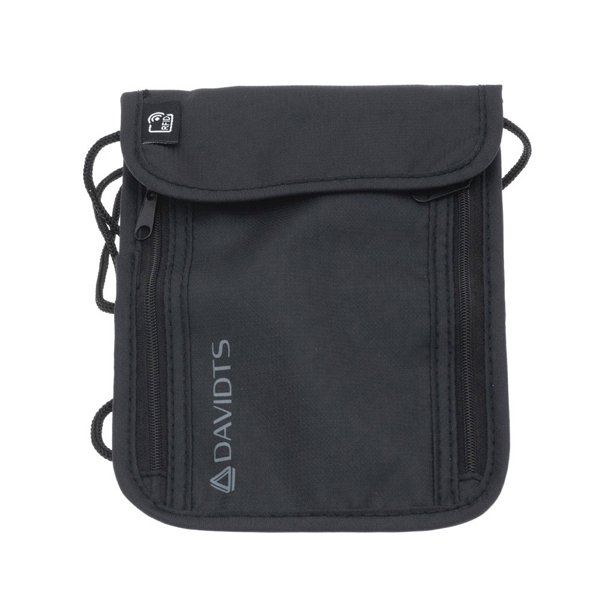 Davidts pengekat sort med RFID-beskyttelse – front