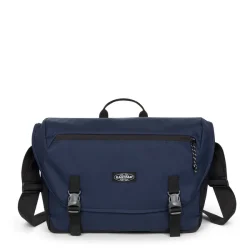 Eastpak Courier Pro skuldertaske navy set forfra med Eastpak logo
