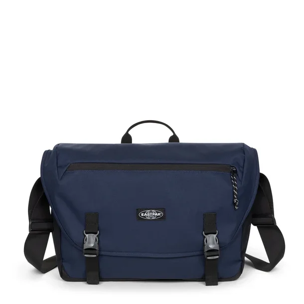 Eastpak Courier Pro skuldertaske navy set forfra med Eastpak logo