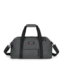 Eastpak Stand Cabin sort denim set forfra som kompakt kabinerejsetaske