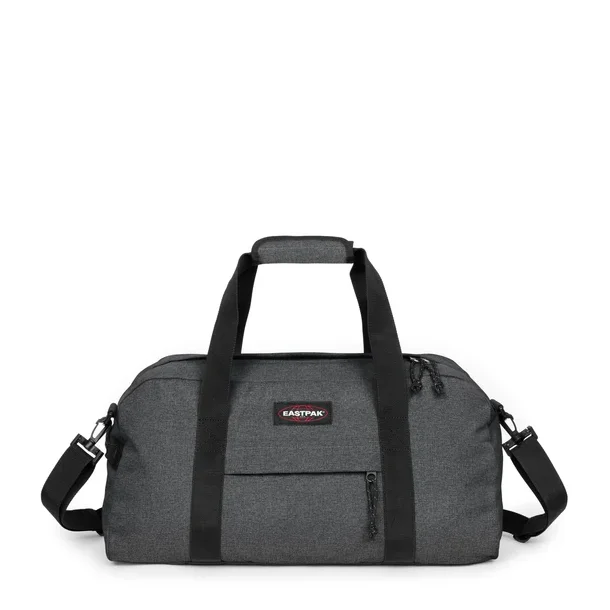 Eastpak Stand Cabin sort denim set forfra som kompakt kabinerejsetaske