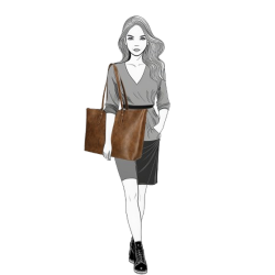 Enrico Benetti Julia Shopper 15" Cognac