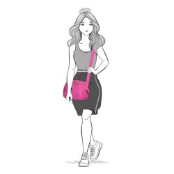 Enrico Benetti Suzie Skuldertaske Fuchsia Nylon