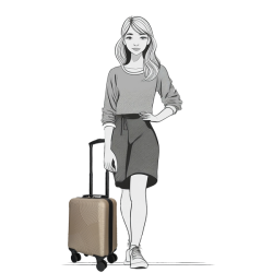 Enrico Benetti underseater kabinekuffert 45cm champagne