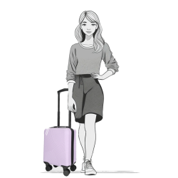 Enrico Benetti underseater kabinekuffert 45cm Lilla