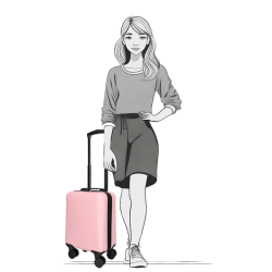 Enrico Benetti underseater kabinekuffert 45cm Pink