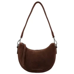 Hide & Stitches Brazos skuldertaske brun ruskind med justerbar rem