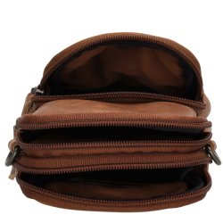 Indvendige lynlsrum i cognac Hide & Stitches phone bag bnet