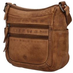 Hide & Stitches Paint Rock crossbody taske cognac – skr vinkel