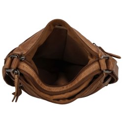Indvendigt rum i Hide & Stitches Paint Rock crossbody taske cognac