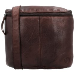 Hide & Stitches Paint Rock crossbody taske mrkebrun – front