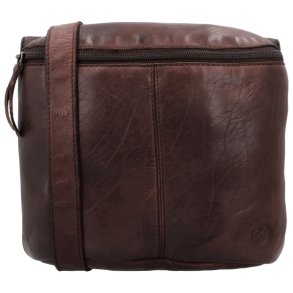 Hide & Stitches Paint Rock crossbody taske mrkebrun – front