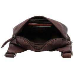 Indvendige kreditkortholdere i mrkebrun Hide & Stitches crossbody taske