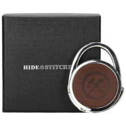 Hide & Stitches taskekrog brun med �ske set forfra