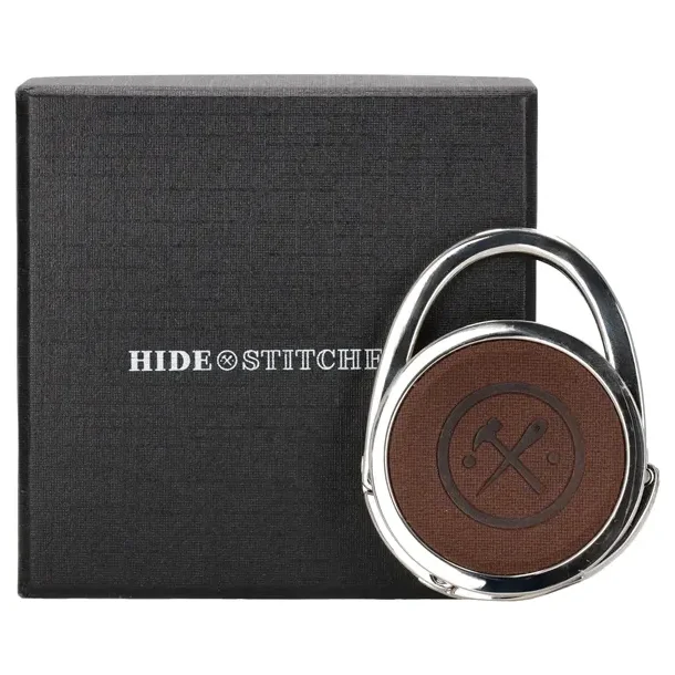 Hide & Stitches taskekrog brun med �ske set forfra
