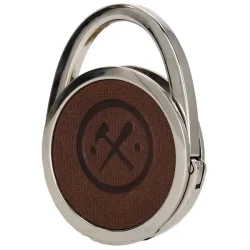 Hide & Stitches taskekrog brun set fra siden med l�derdetalje