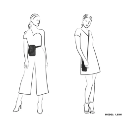 Hide & Stitches Paint Rock Mobiltaske Sort 