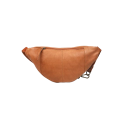 Bagsiden af brun House of Sajaco bltetaske i skind