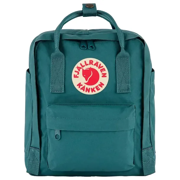 Fj�llr�ven K�nken Mini Teal bl�gr�n 7 liters rygs�k set forfra