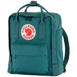 Fj�llr�ven K�nken Mini Teal bl�gr�n rygs�k set skr�t forfra