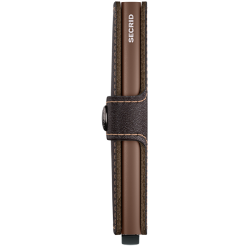 Secrid Miniwallet Original Chocolate – sideprofil med aluminiumsbeskyttelse