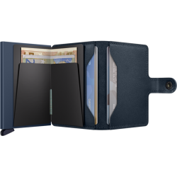 Secrid Miniwallet Original Navy/Navy bnet med kort og sedler