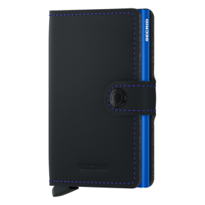 Secrid Slimwallet Matte Black & Blue kortholder forside