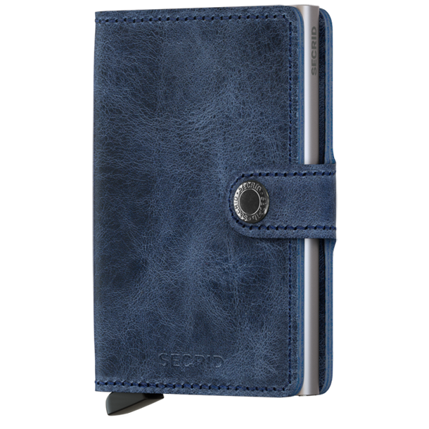 Secrid Miniwallet Vintage Blue – frontvisning