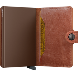 Secrid Miniwallet Vintage Cognac-Brown ben – praktisk layout til kort
