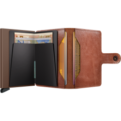 Secrid Miniwallet Vintage Cognac-Brown indvendig – plads til sedler og kort