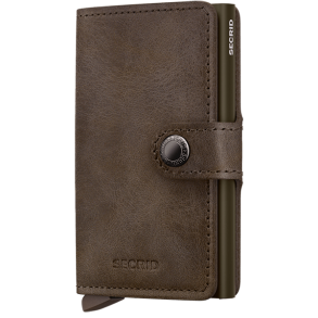 Secrid Miniwallet Vintage Oak brun l�derpung med Cardprotector