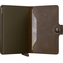 Secrid Miniwallet Vintage Oak �ben med RFID-beskyttet Cardprotector og kortplads