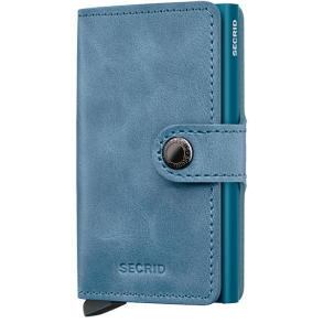 Secrid Miniwallet Vintage Teal bl�gr�n l�derpung med Cardprotector