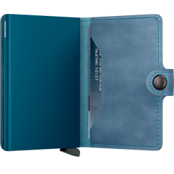 Secrid Miniwallet Vintage Teal �ben med RFID-beskyttet Cardprotector og kortlomme