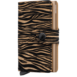Secrid Miniwallet Zebra Beige pung med sort zebram�nster og Cardprotector