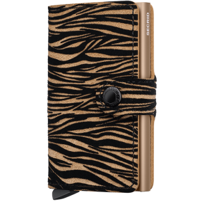 Secrid Miniwallet Zebra Beige pung med sort zebram�nster og Cardprotector