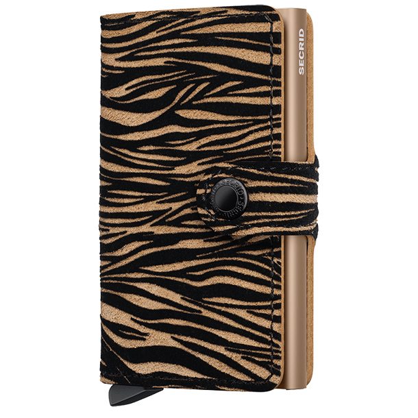 Secrid Miniwallet Zebra Beige pung med sort zebram�nster og Cardprotector