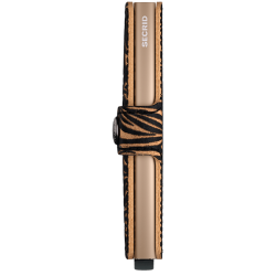 Secrid Miniwallet Zebra Beige kompakt kortholder set fra siden