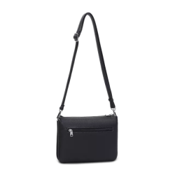 Bagside af Puccini crossover taske i navy med lynlslomme