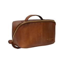 RE:DESIGNED Halima Small Toilettaske Walnut Kalv