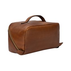 RE:DESIGNED Halima Small Toilettaske Walnut Kalv