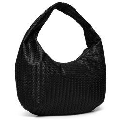 Rosemunde RBRemi medium skuldertaske sort flettet design skr