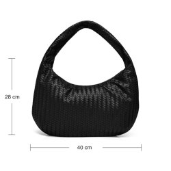 Rosemunde RBRemi medium skuldertaske sort forside 40x28 cm