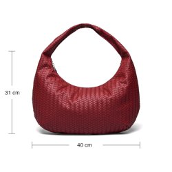 Rosemunde RBRemi medium skuldertaske cranberry 40x28 cm forside