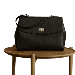 Rosemunde RBSanya arbejdstaske sort – front med drejespnde